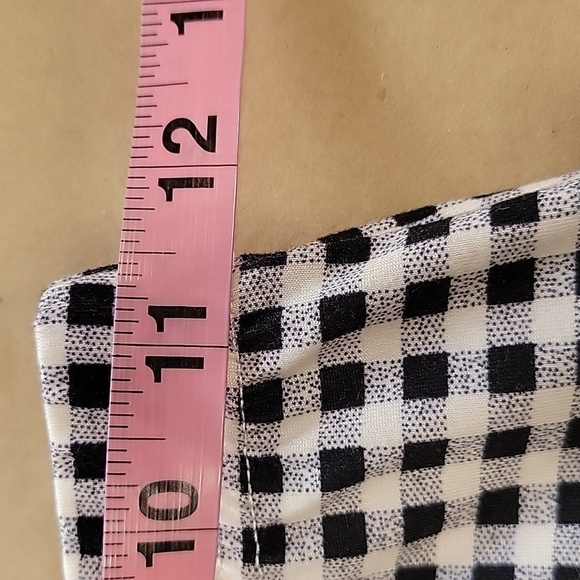 SHEIN Size S Black White Checkered Bodycon Mini Skirt, Exc. Used Condition - Picture 4 of 7